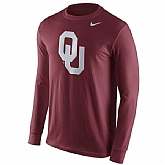 Oklahoma Sooners Nike Cotton Logo Long Sleeve WEM T-Shirt - Crimson,baseball caps,new era cap wholesale,wholesale hats